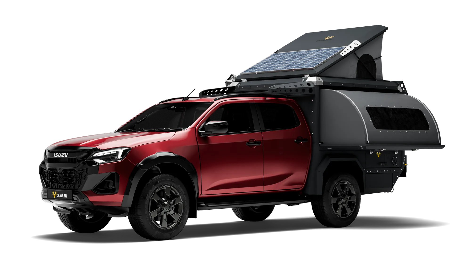 Crawler CMP 190 Isuzu D-Max — pop-up roof open