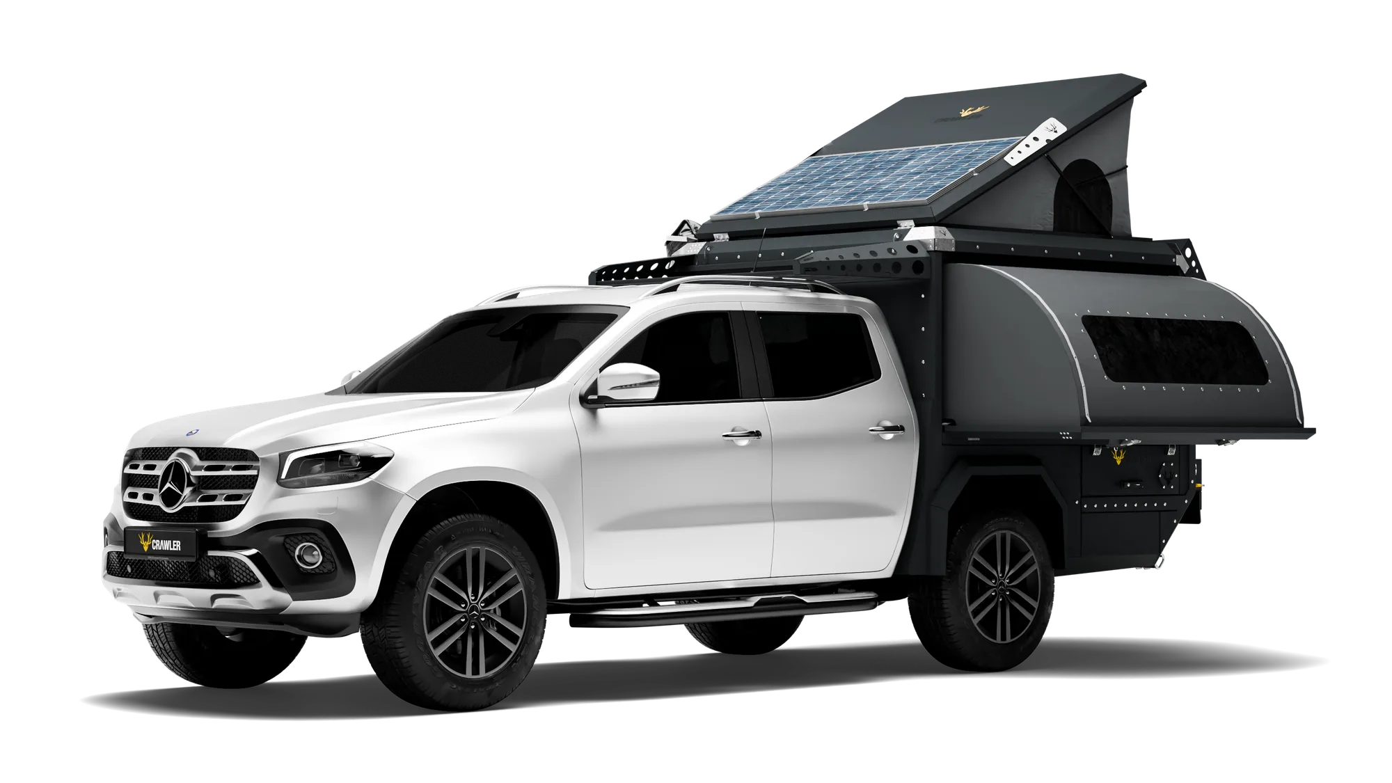 Crawler CMP 190 Mercedes X-Class — pop-up roof open