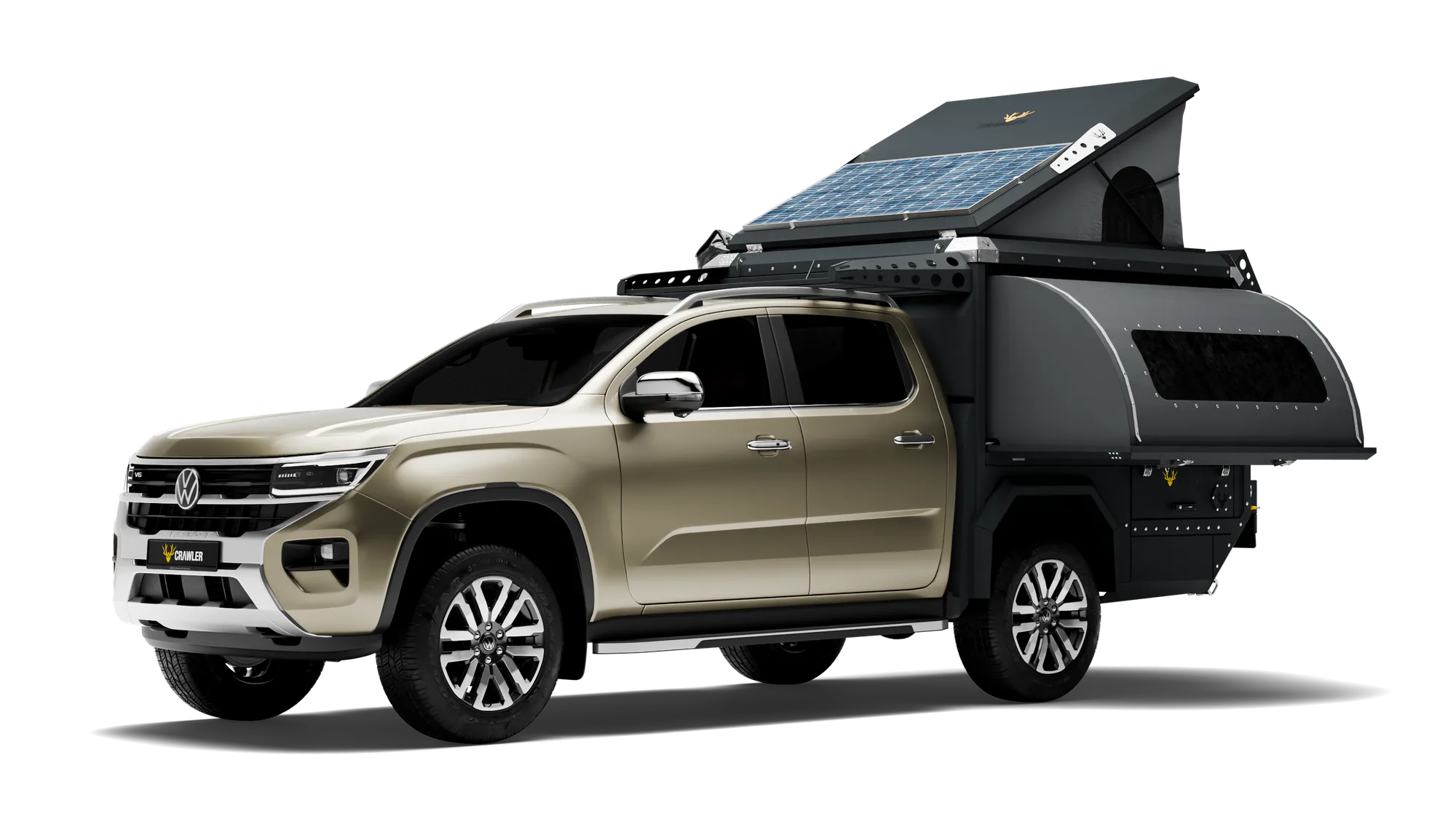 Crawler CMP 190 Volkswagen Amarok — pop-up roof open